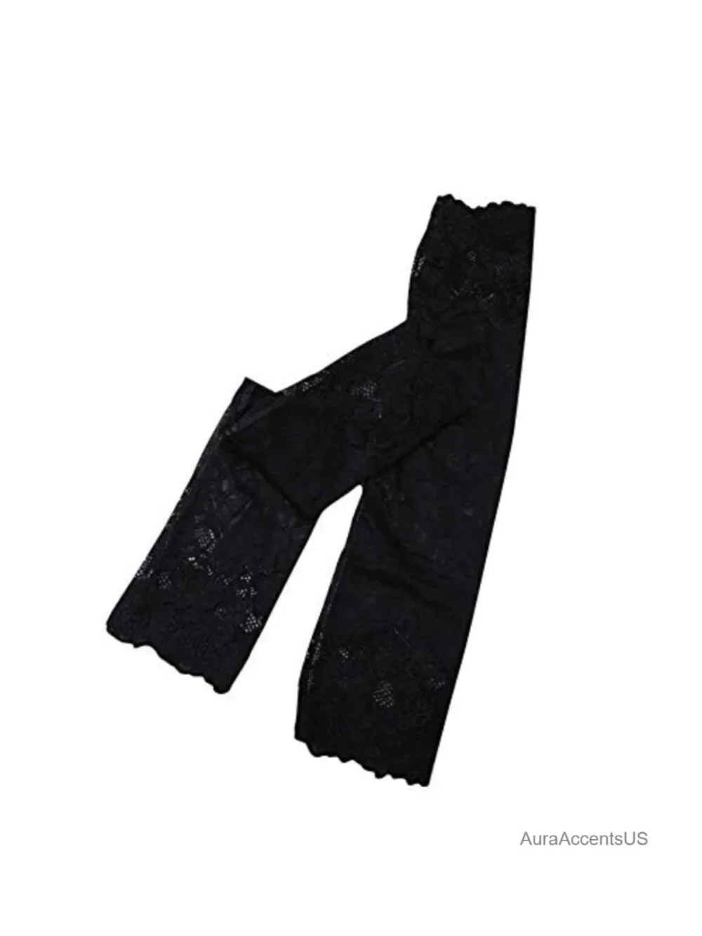 3 Pairs 38cm UV Protection Lace Arm Sleeves Fingerless Summer Driving Gloves
